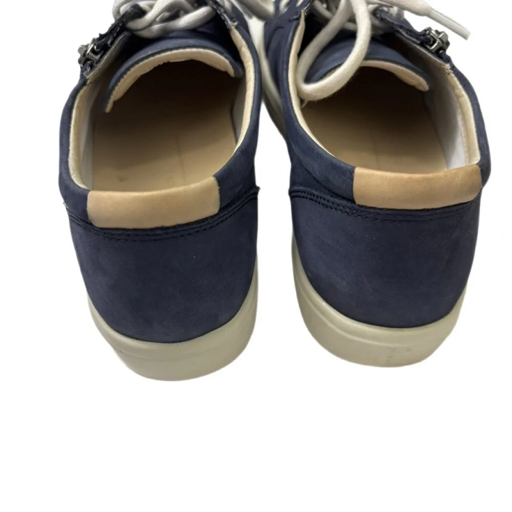 ECCO Women’s Soft 7 Lace-Up Sneakers Navy Size 9/9.5 Great Condition - Picture 6 of 8